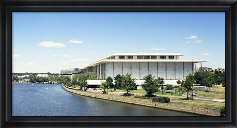 Framed Buildings along a river, Potomac River, John F. Kennedy Center for the Performing Arts, Washington DC, USA Print