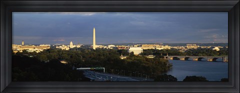Framed High angle view of a monument, Washington Monument, Potomac River, Washington DC, USA Print