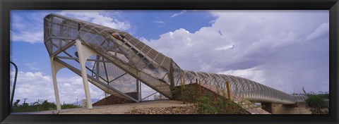 Framed Pedestrian bridge over a river, Snake Bridge, Tucson, Arizona, USA Print