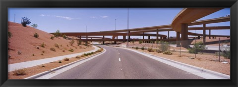 Framed Road passing through a landscape, Phoenix, Arizona, USA Print