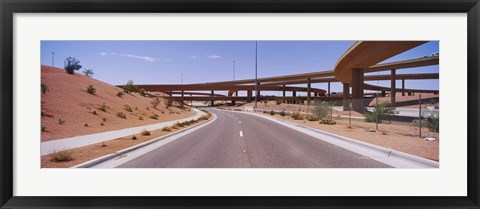 Framed Road passing through a landscape, Phoenix, Arizona, USA Print