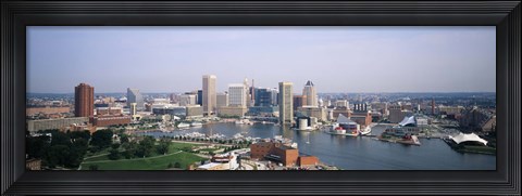 Framed Skyscrapers in a city, Baltimore, Maryland Print