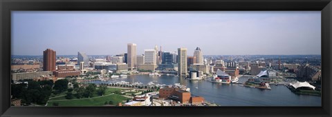 Framed Skyscrapers in a city, Baltimore, Maryland Print