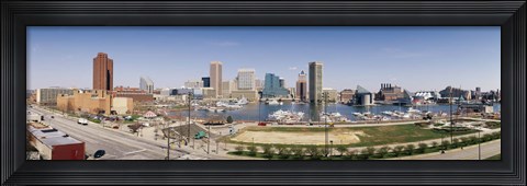 Framed Baltimore, Maryland skyline Print