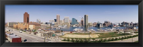 Framed Baltimore, Maryland skyline Print