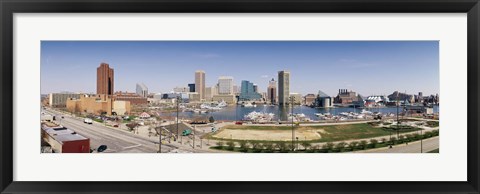 Framed Baltimore, Maryland skyline Print