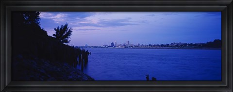 Framed City at the waterfront, Mississippi River, Memphis, Shelby County, Tennessee, USA Print