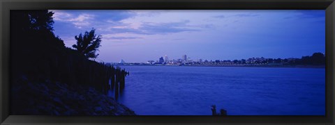 Framed City at the waterfront, Mississippi River, Memphis, Shelby County, Tennessee, USA Print