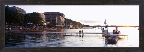 Framed Lake Mendota, University of Wisconsin, Memorial Union, Madison, Dane County, Wisconsin Print