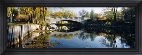 Framed Bridge across a river, Yahara River, Madison, Dane County, Wisconsin, USA Print
