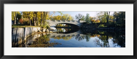 Framed Bridge across a river, Yahara River, Madison, Dane County, Wisconsin, USA Print