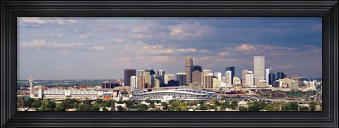 Framed Skyline with Invesco Stadium, Denver, Colorado, USA Print