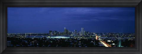 Framed High angle view of a city, Denver, Colorado Print