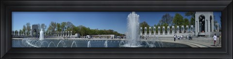 Framed Fountain in a war memorial, National World War II Memorial, Washington DC, USA Print