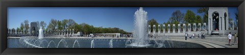 Framed Fountain in a war memorial, National World War II Memorial, Washington DC, USA Print