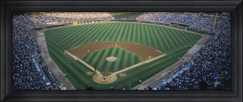 Framed High angle view of spectators in a stadium, U.S. Cellular Field, Chicago White Sox, Chicago, Illinois, USA Print