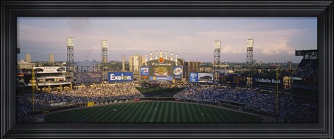 Framed High angle view of spectators in a stadium, U.S. Cellular Field, Chicago, Illinois, USA Print