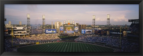 Framed High angle view of spectators in a stadium, U.S. Cellular Field, Chicago, Illinois, USA Print