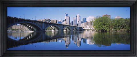 Framed Arch bridge across a river, Minneapolis, Hennepin County, Minnesota, USA Print