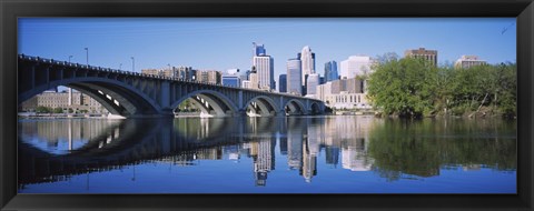 Framed Arch bridge across a river, Minneapolis, Hennepin County, Minnesota, USA Print