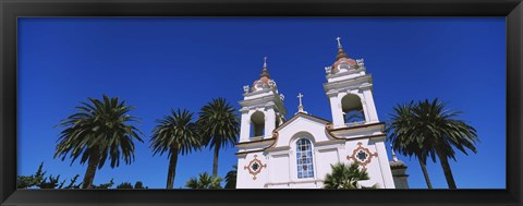 Framed High section view of a cathedral, Portuguese Cathedral, San Jose, Silicon Valley, Santa Clara County, California, USA Print