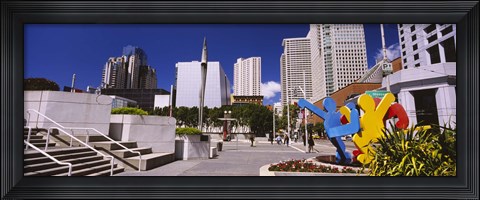 Framed Skyscrapers in a city, Moscone Center, South of Market, San Francisco, California, USA Print