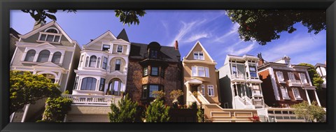 Framed Row of houses in Presidio Heights, San Francisco, California Print