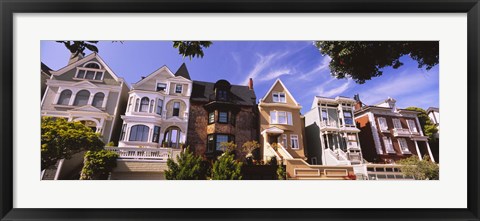 Framed Row of houses in Presidio Heights, San Francisco, California Print