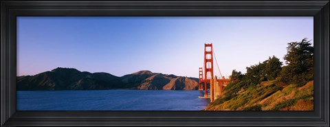 Framed Distant View of Golden Gate Bridge, San Francisco, California, USA Print