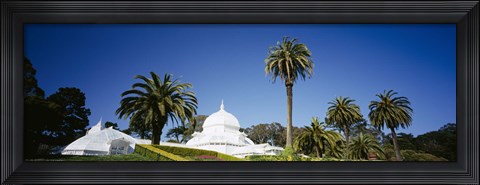 Framed Low angle view of a building in a formal garden, Conservatory of Flowers, Golden Gate Park, San Francisco, California, USA Print