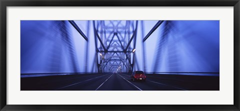 Framed Bay Bridge at Night, San Francisco, California Print