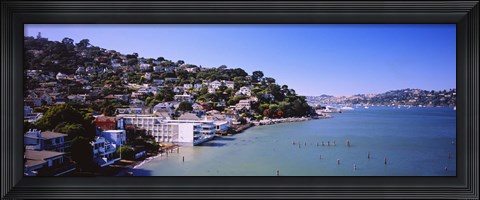 Framed City at the coast, Sausalito, Marin County, California, USA Print