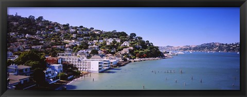 Framed City at the coast, Sausalito, Marin County, California, USA Print