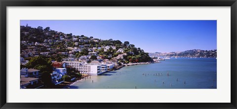 Framed City at the coast, Sausalito, Marin County, California, USA Print