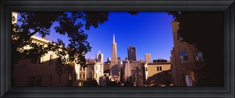 Framed Buildings in a city, Telegraph Hill, Transamerica Pyramid, San Francisco, California, USA Print