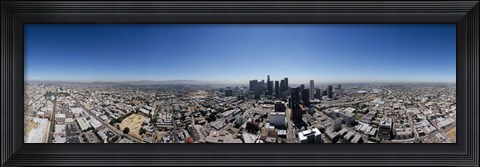 Framed 360 degree view of a city, City Of Los Angeles, Los Angeles County, California, USA Print