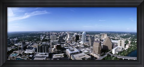 Framed High angle view of a city, Austin, Texas, USA Print