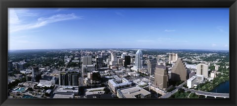 Framed High angle view of a city, Austin, Texas, USA Print