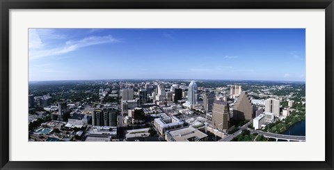 Framed High angle view of a city, Austin, Texas, USA Print