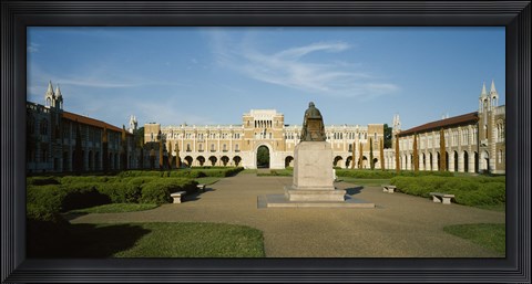 Framed Statue in the courtyard of an educational building, Rice University, Houston, Texas, USA Print