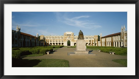 Framed Statue in the courtyard of an educational building, Rice University, Houston, Texas, USA Print