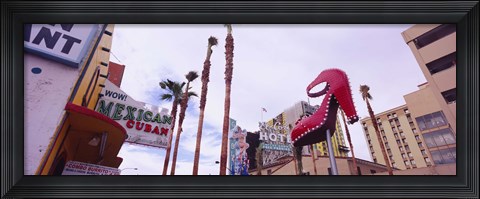 Framed Low angle view of a sculpture of a high heel, Fremont Street, Las Vegas, Clark County, Nevada, USA Print