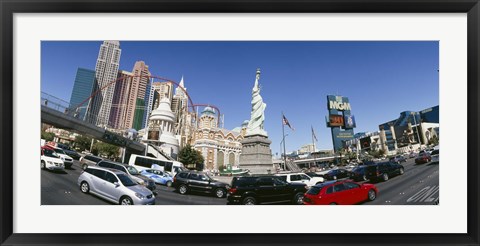 Framed New York New York Hotel, MGM Casino, Excalibur Hotel and Casino, The Strip, Las Vegas, Clark County, Nevada, USA Print