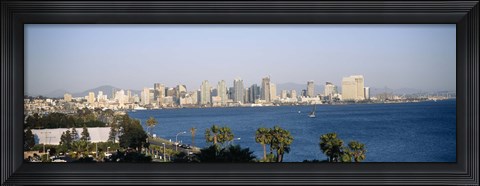 Framed City at the waterfront, San Diego, San Diego Bay, California Print