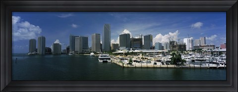 Framed Skyscrapers at the waterfront viewed from Biscayne Bay, Ocean Drive, South Beach, Miami Beach, Florida, USA Print