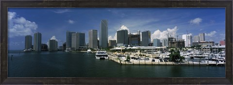 Framed Skyscrapers at the waterfront viewed from Biscayne Bay, Ocean Drive, South Beach, Miami Beach, Florida, USA Print