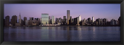 Framed Buildings viewed from Queens, United Nations Secretariat Building, Midtown Manhattan, New York City, New York State, USA Print