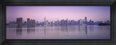 Framed Buildings at the waterfront viewed from Queens, Empire State Building, Midtown Manhattan, New York City, New York State, USA Print