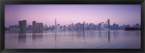 Framed Buildings at the waterfront viewed from Queens, Empire State Building, Midtown Manhattan, New York City, New York State, USA Print