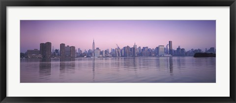 Framed Buildings at the waterfront viewed from Queens, Empire State Building, Midtown Manhattan, New York City, New York State, USA Print